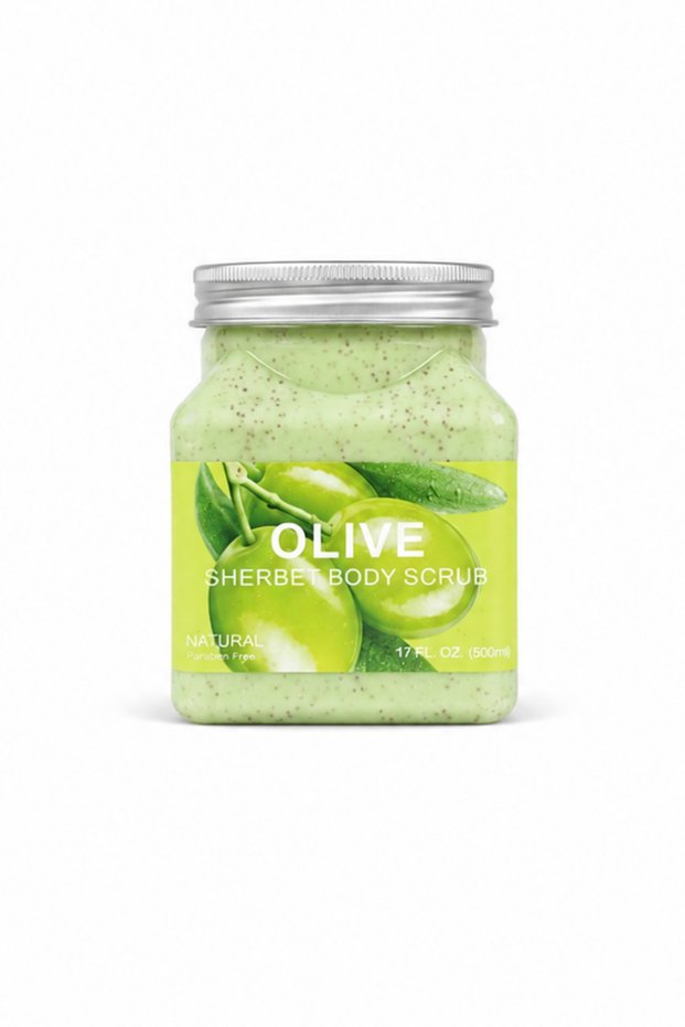 Olive Sherbet Body Scrub Olive Extract Body Scrub 500 ml – Purifying and Moisturizing Body Care