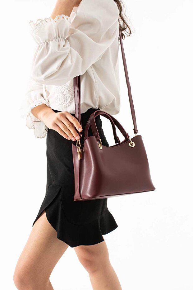 Women's Simple Design Stylish and Classic Adjustable Hand and Shoulder Bag (Length 18 Width 24)