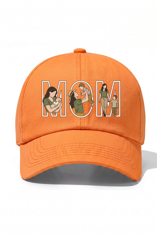 MOM - قبعة قطنية مطبوعة بتصميم خاص للغاية للأم والابن