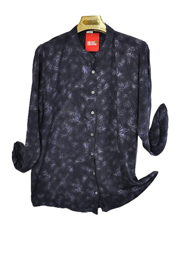 Plus Size Mother's Viscose Button-Up Shirt
