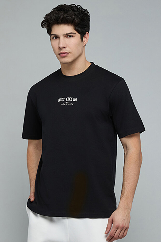 Printed T-Shirt with Crew Neck and Short Sleeves