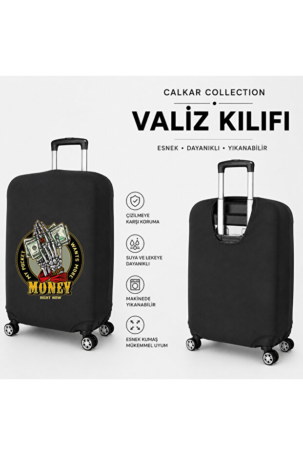 Travel Mode3 Printed Black Luggage Cover Suitcase Protector