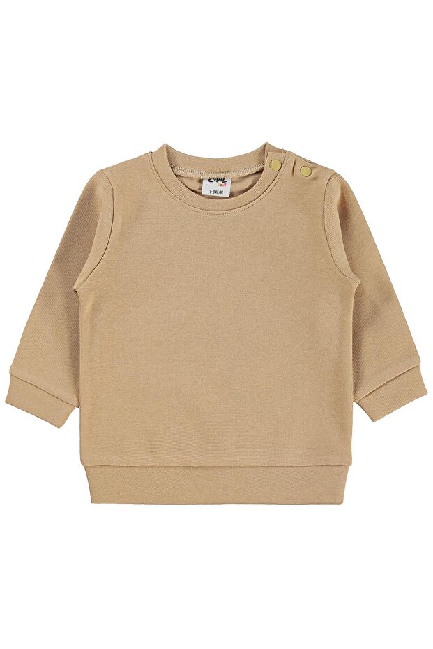 Plain Basic 6-18 Months Sweatshirt - Brown
