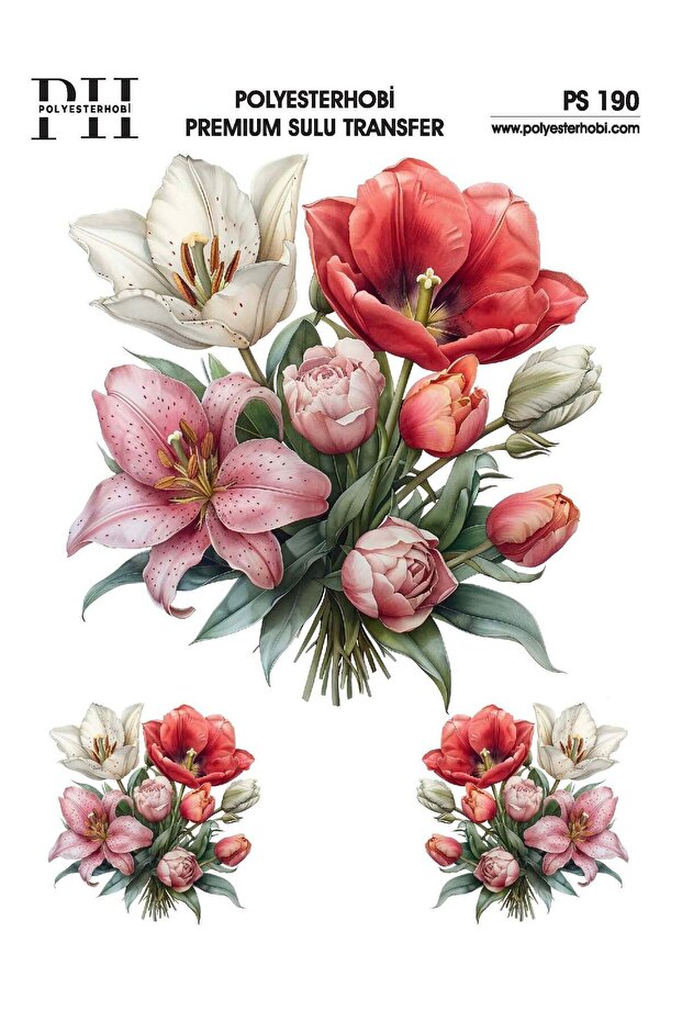 Premium Water Transfer 25X35 cm Flower Patterned Ps 190