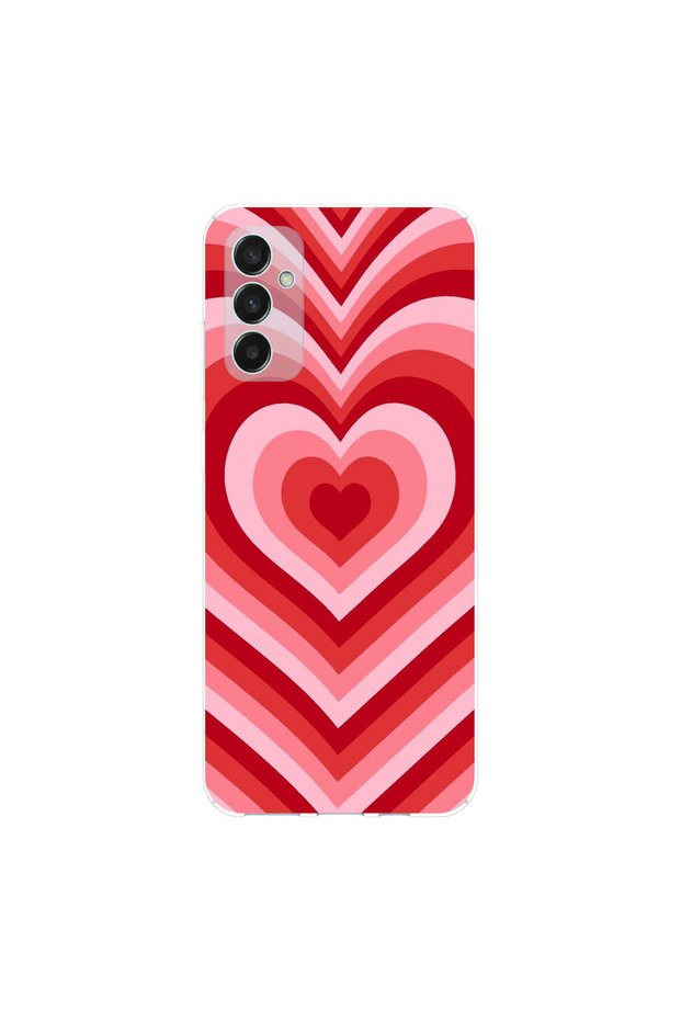 حافظة شفافة متوافقة مع هاتف سامسونج جالاكسي M13 بتصميم Heart 3