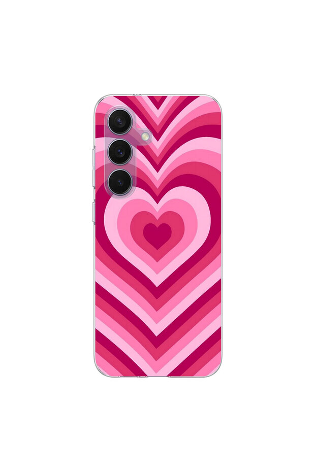 Samsung Galaxy S25 Compatible Heart 1 Design Transparent Case
