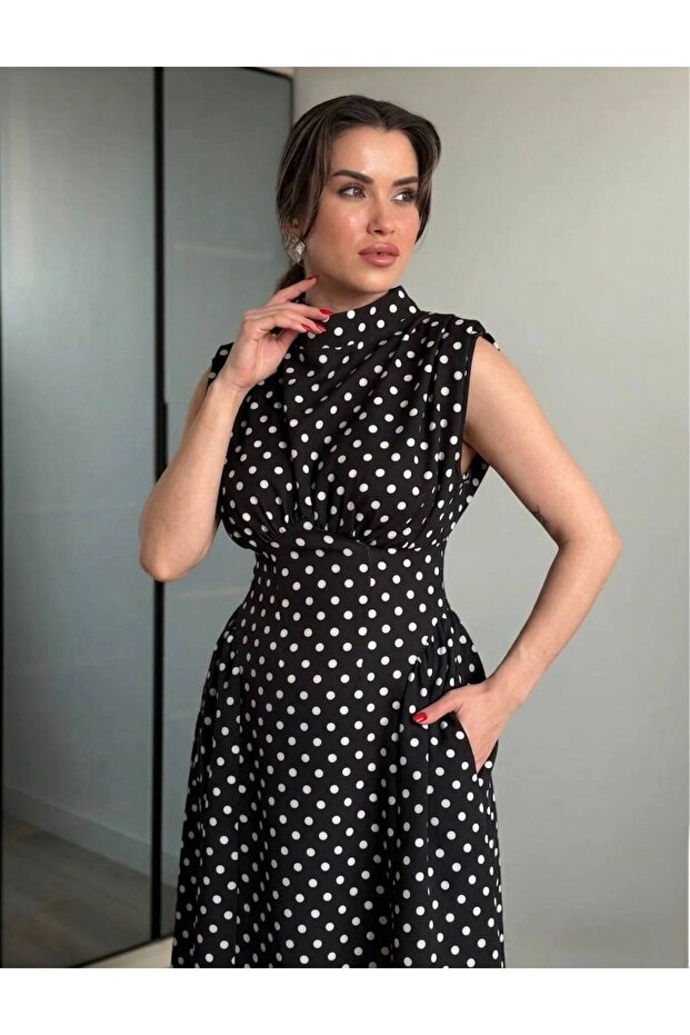 Violessa Princess Model Polka Dot Dress