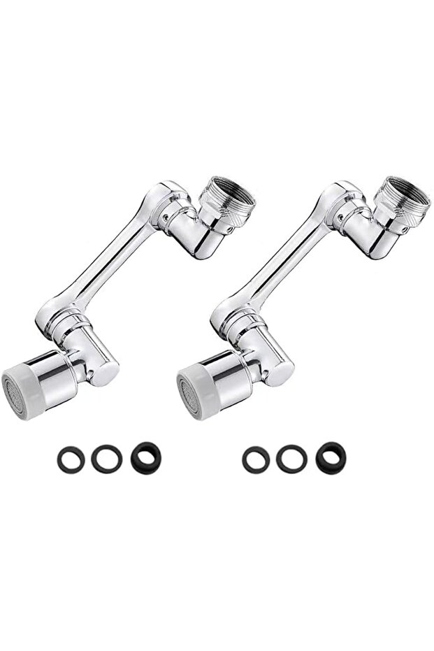 2PCS Faucet Extender, Adjustable 1080-Degree Rotation, Universal Fit for Kitchen and Bathroom Sinks