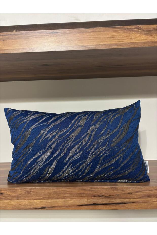 Dark Blue-Grey Jacquard Woven-3050 Kirlent Cover