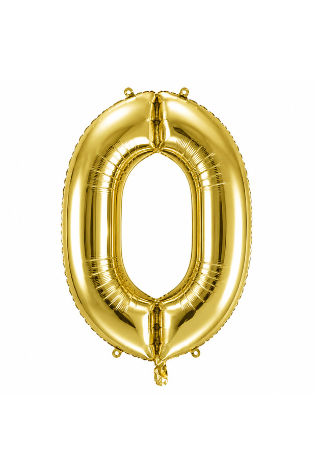 0 Number Foil Balloon Gold Color (76 cm)