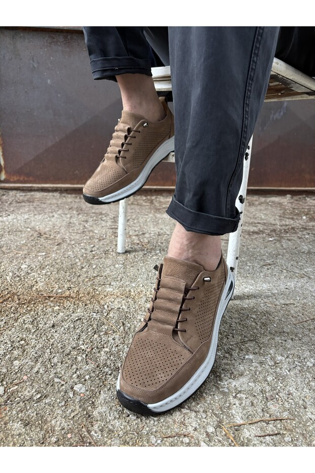 Handmade Genuine Leather Men's Casual Sneaker Shoes
