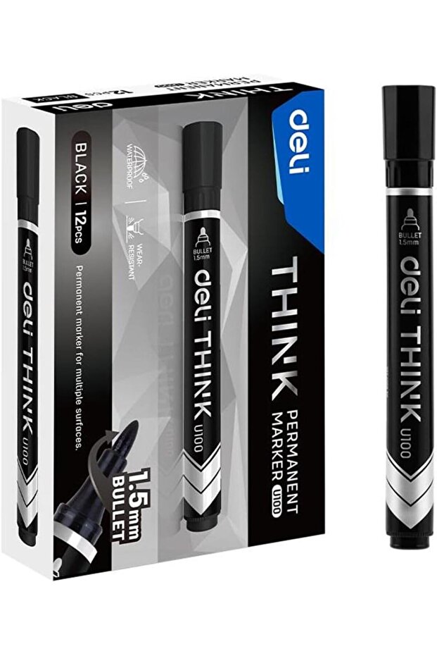 Permanent Marker U100-12PCS (Black)