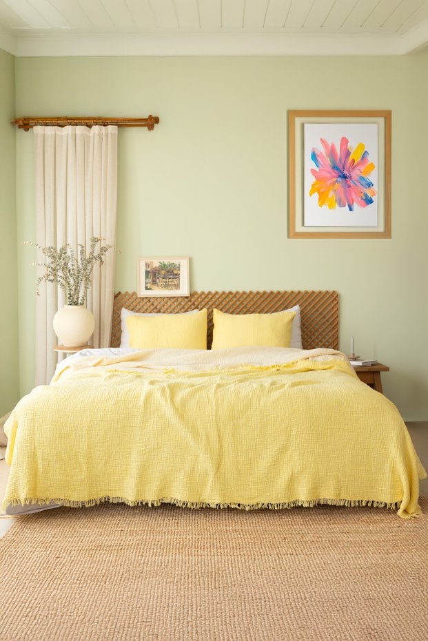 Muslin 100% Cotton Double Bedspread / Pike 230X240 cm