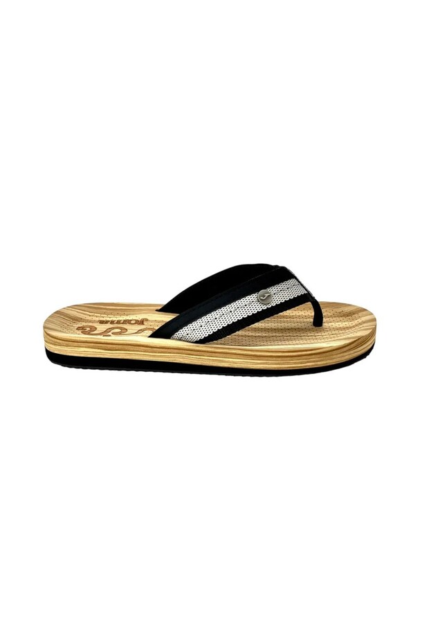 Sflors2601 Sflors Men's Flip Flops - Brown/Black
