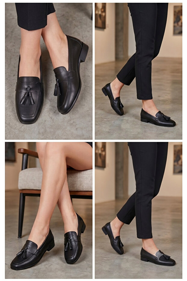 Btg‑ Women's Leather Look Tassel Loafer