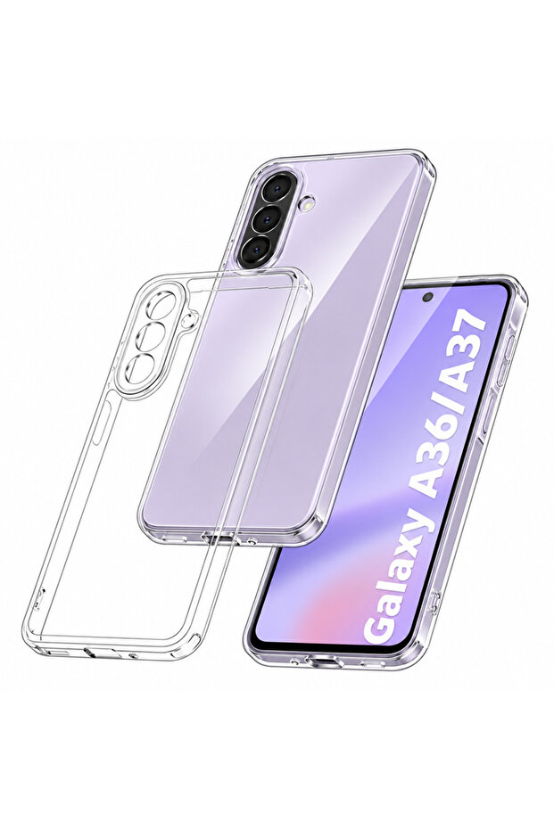 Clear Case for Samsung Galaxy A36/ A37 | Transparent TPU Soft Bumper Case | Four Corners Military-Grade Shockproof Protection | Slim Clear Protective Phone Cover- Clear