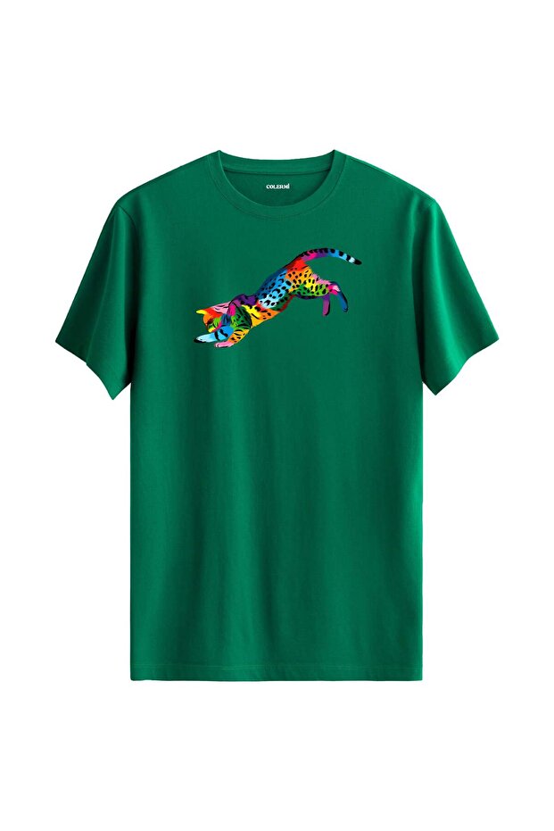 Colorful Nox Cat Printed T-Shirt
