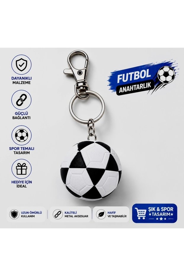 Soccer Ball Keychain – Sports-Themed Mini Football Keychain