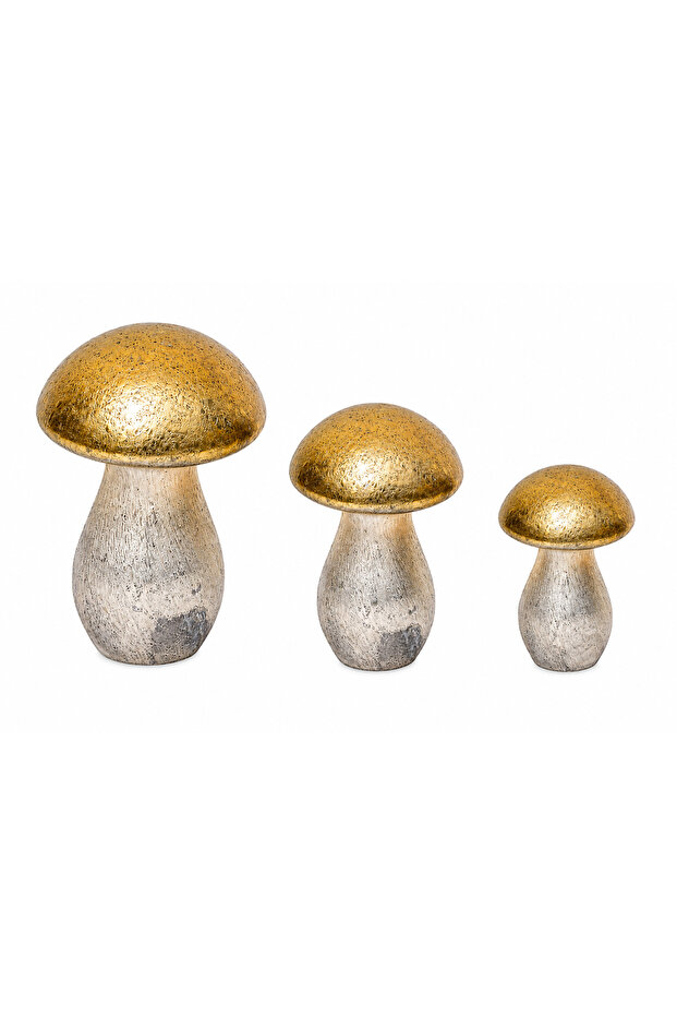 Decorative Glass Mushroom Sculpture Set