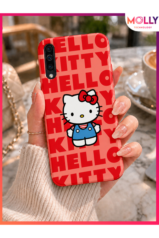 Cotton Candy Hello Kitty Pattern Silicone Case for Samsung Galaxy A70
