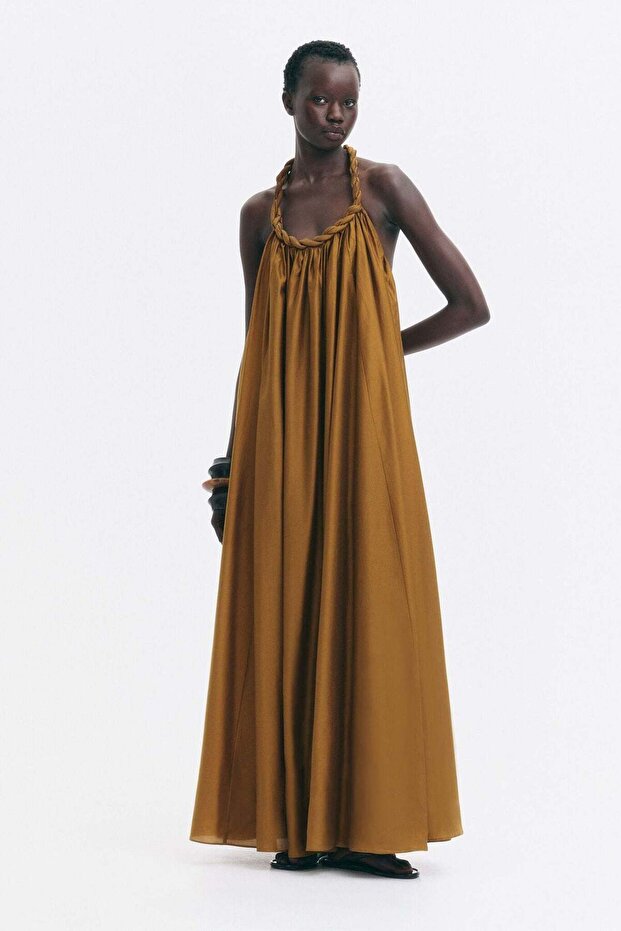 Braid-detail dress