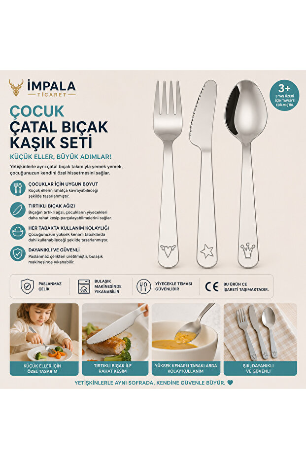 FABLER children's fork spoon knife