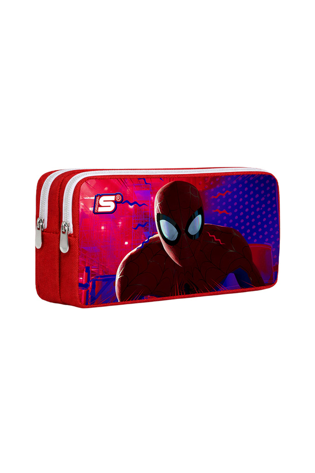 Superhero Neon Patterned Double Compartment Pen Holder