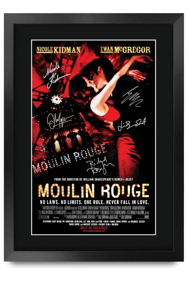 Moulin Rouge Gifts Printed Signed Autograph Picture for Movie Memorabilia Fans - 16" x 12" Framed
