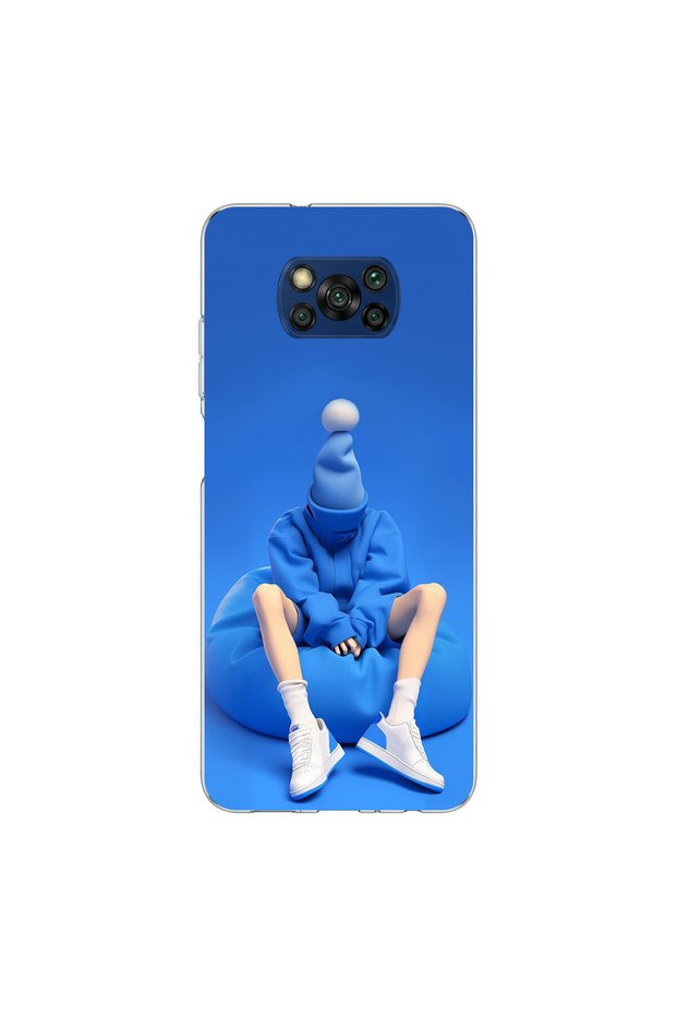 Poco X3 Nfc Compatible No Face 5 Design Transparent Case