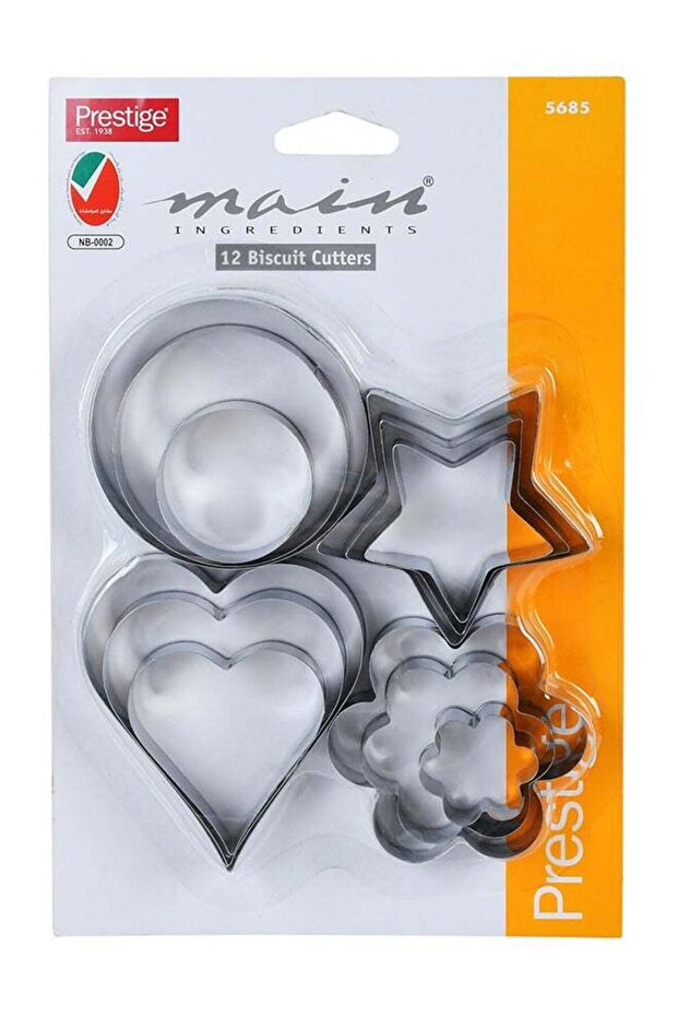 12-Piece Assorted Biscuit Cutter Silver