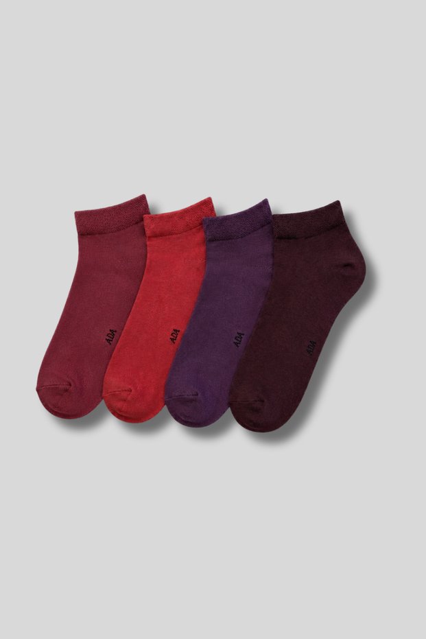 Men's 4-Pack Bamboo Booties Socks Multi-Colored