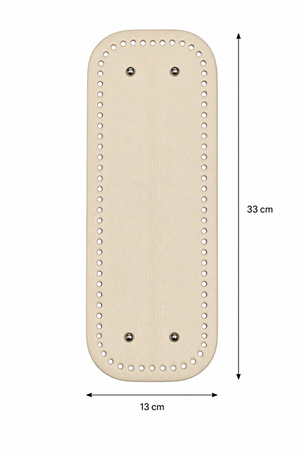 Faux Leather Bag Base 12X33Cm-Hole-Punched Bag Bottom Base-Bag Accessory
