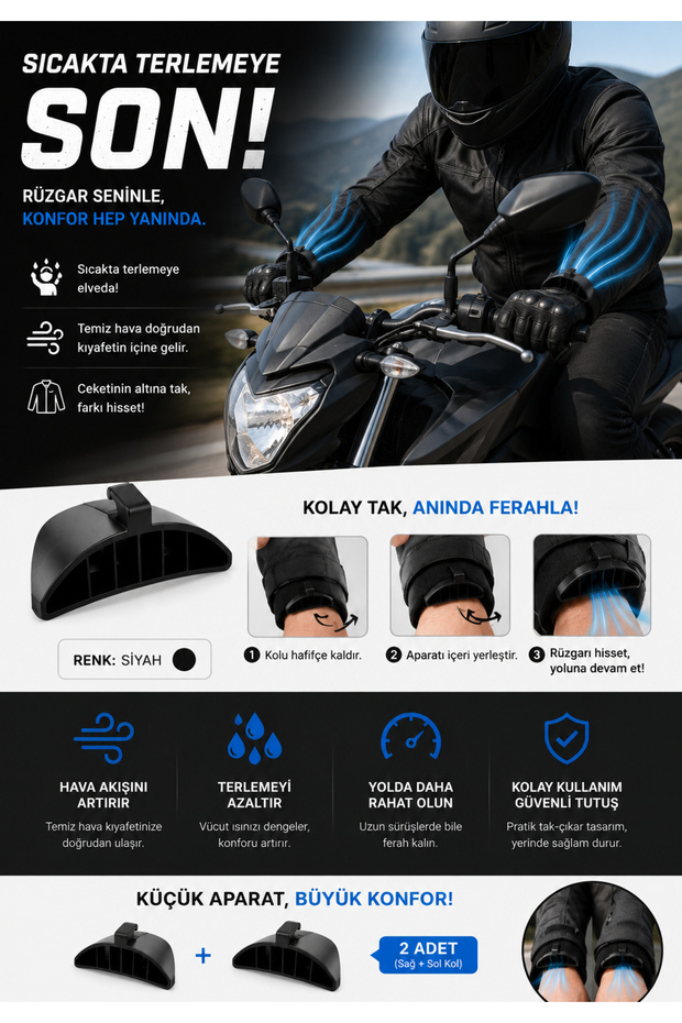 Motorcycle Jacket Air Intake Device (Right and Left) | Cool While Driving