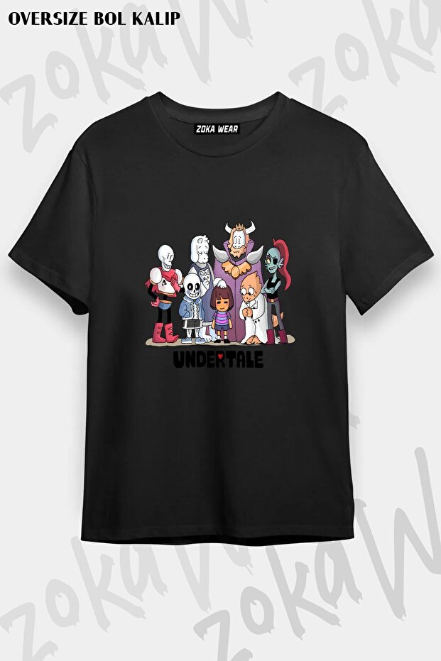 Unisex Loose Fit Undertale Sans V3 Printed T-Shirt