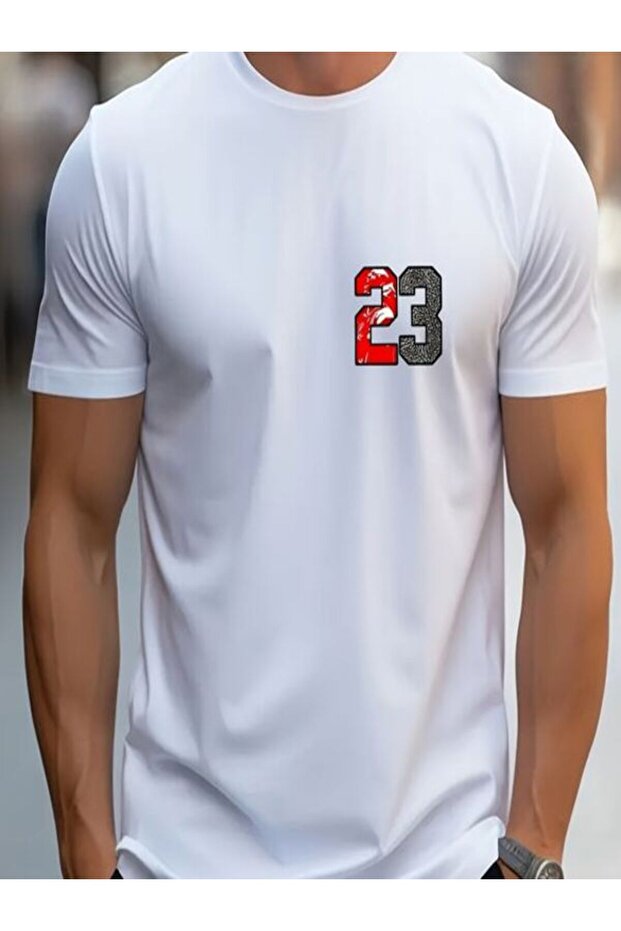 White Men's Printed T-Shirt