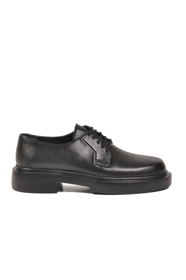 Black Genuine Leather Men's Casual Shoes 1241 m