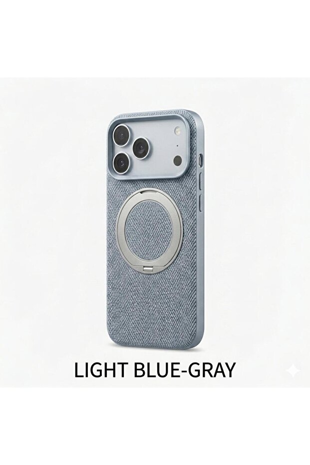 Plain Weave Stand Case with Magsafe for iPhone 17 Pro Max - Shockproof Cover