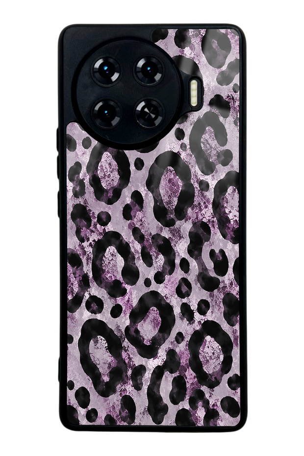 Tecno Spark 20 Pro Plus Soft Lilac Leopard Design Glossy Phone Case
