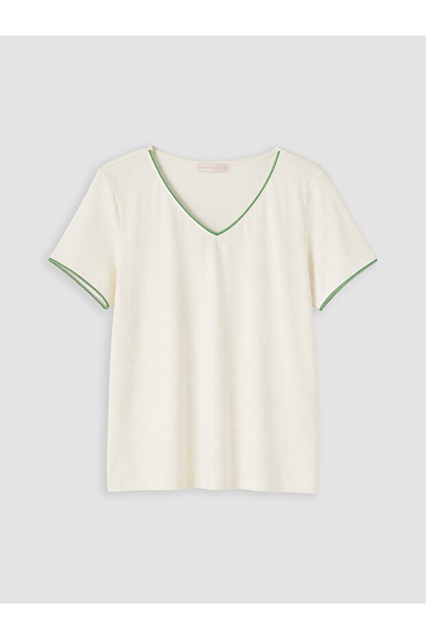 Trendlucky with Difference V-Neck Women's Pajama Top