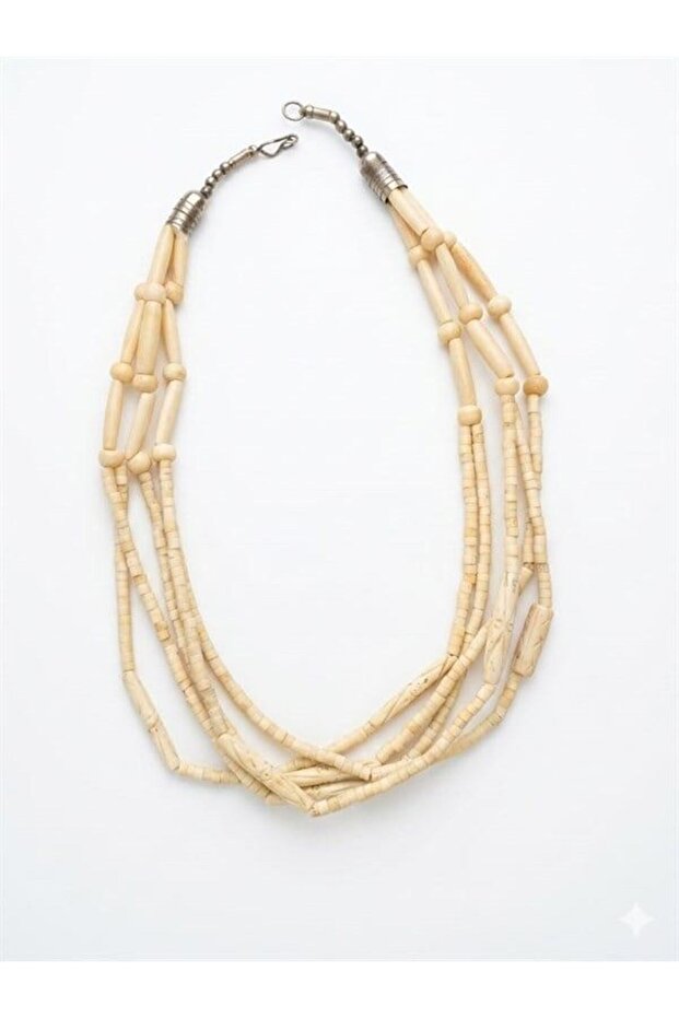 Bone necklace - cream