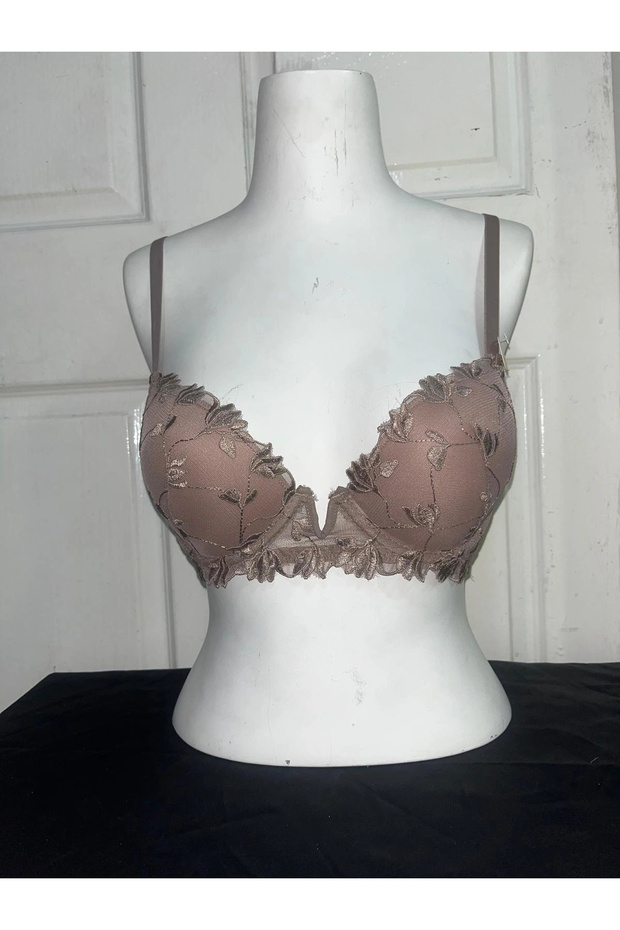 Half Padded Underwire Floral Patterned Bra