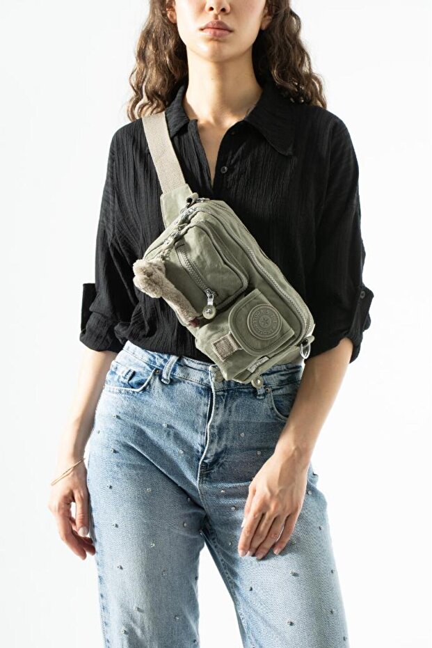 Unisex Waist Bag Free Bag Clinker Fabric Postman Shoulder Bag Functional Use Cross Strap