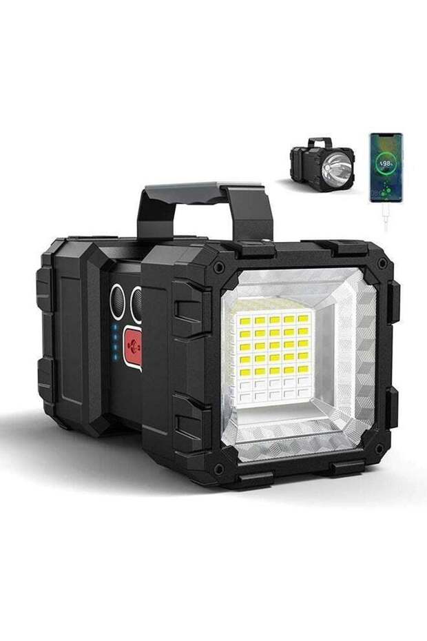 Bright Rechargeable Flashlight, Portable Handheld Spotlight Searchlight 10000mAh 800M