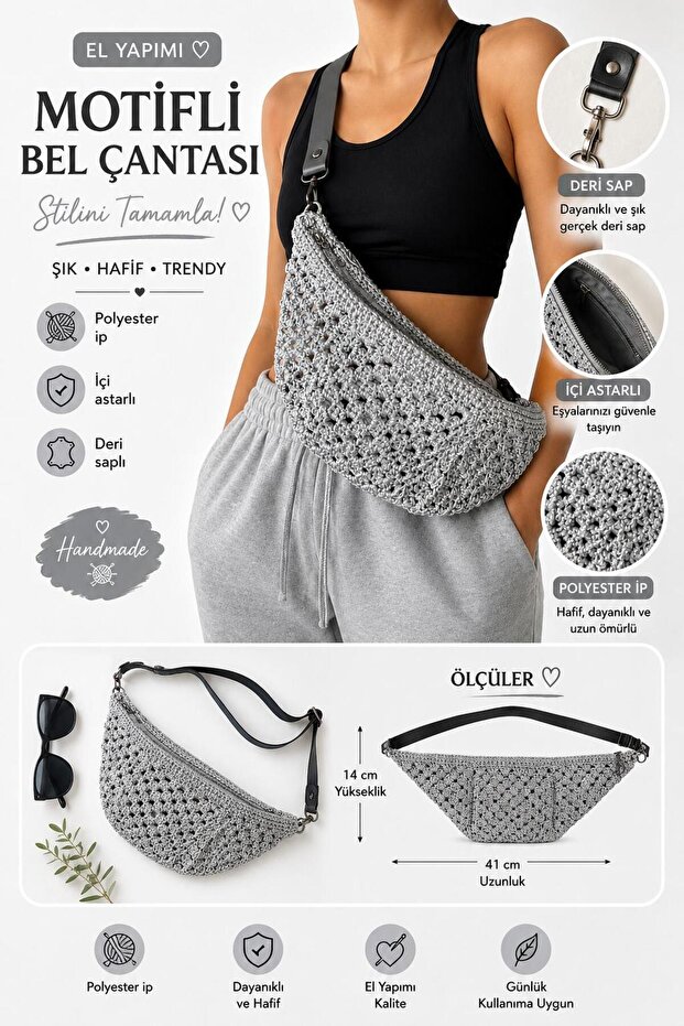 Handmade Natural Stylish Design Waist Messenger Bag