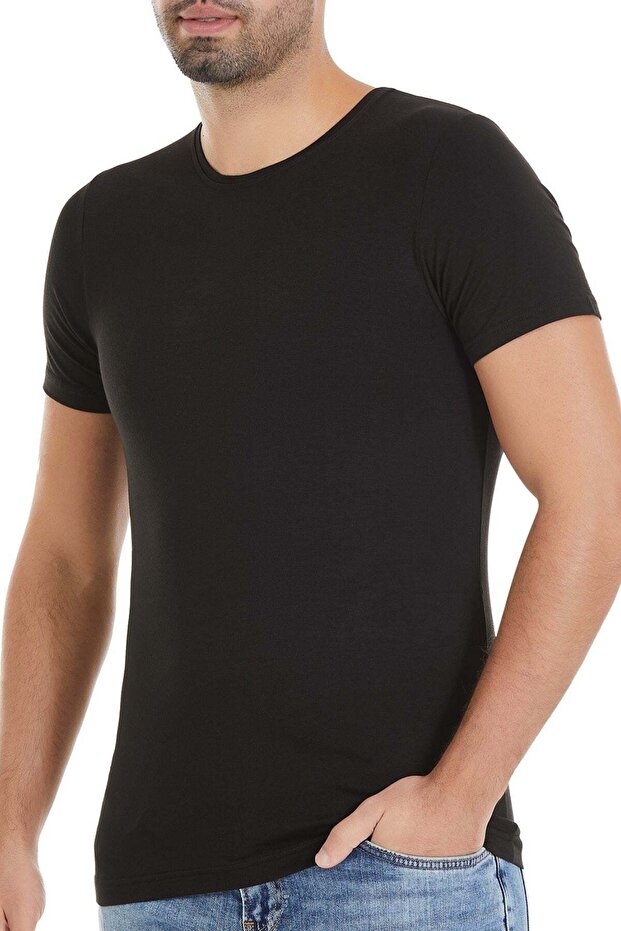 Bamboo Crew Neck Men's T-Shirt Black