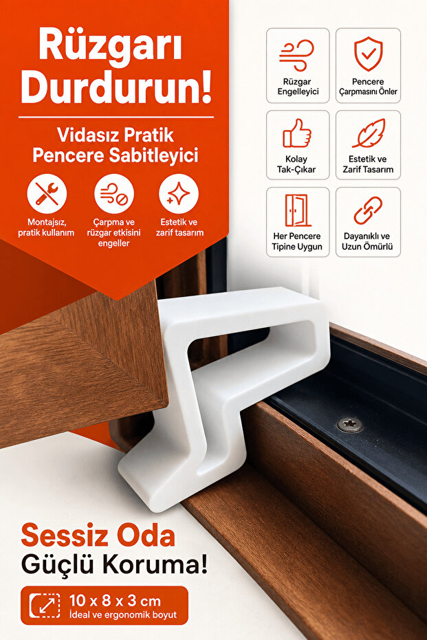Practical Window Stabilizer Without Screws - Renting-Friendly Wind Stopper That Prevents Collisions