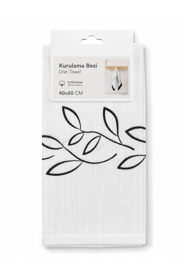 Leaf Patterned Cotton Kitchen Hand Drying Cloth