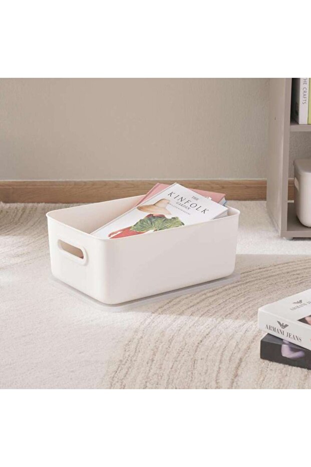 Livia Versatile Storage Box with lid 13l 38x27.6x15cm - White