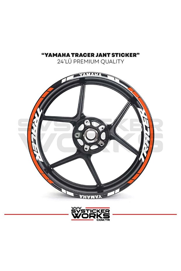 Yamaha Tracer Wheel Sticker Set High Quality 24-Piece Wheel Set