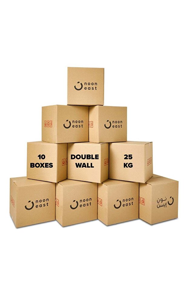 10-Pack Medium Double Wall 100% Recyclable Corrugated Cardboard Moving Boxes, 45x45x45cm